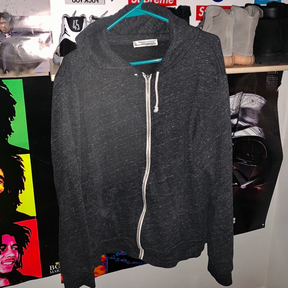Zip-Up Sweater Heather Gray/ Charcoal